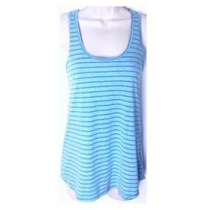 🆕 Reebok high low striped scoop neck tank …